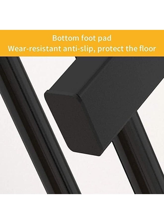 Clothes Rack, Clothing Garment Rack Metal Double Rail Hanging Clothes 2-Tier Storage Shelf for Boxes Shoes Boots Commercial Grade Multi-Purpose Entryway Shelving Unit for Home Office Bedroom (black) - Image 4