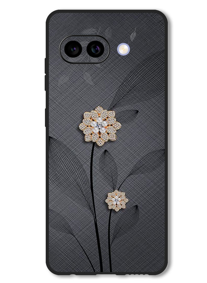 Case Compatible with Google Pixel 9A Protection Shockproof Bumper Cover Diamond Flowers