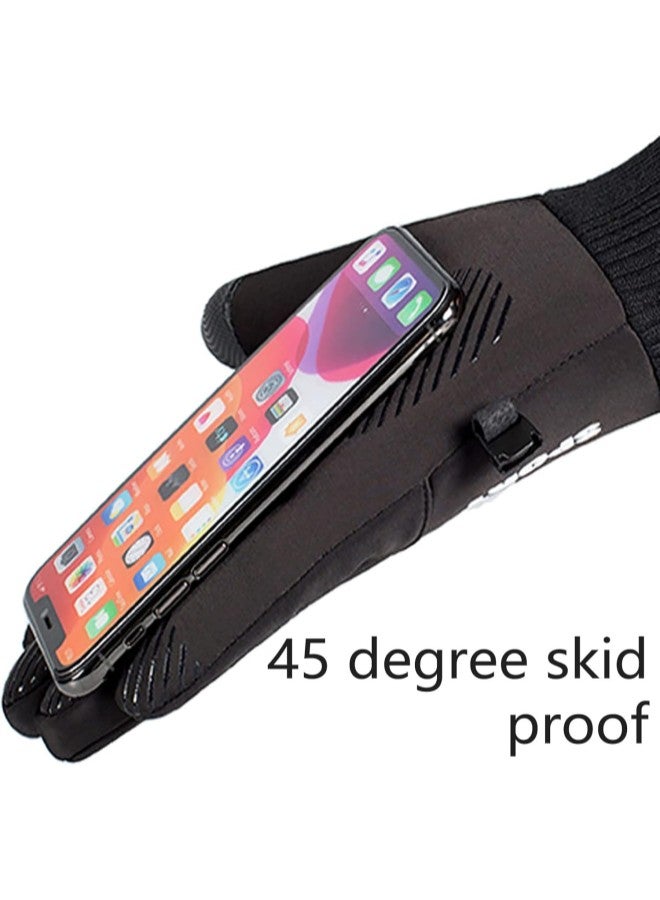 klarako Winter Gloves - Winter Warm Gloves with Touchscreen fingers, Windproof and Rainproof & Anti-Slip Design All Fingers Touch Screen Thermal Gloves for Running Cycling Hiking Driving (L, black)  - Image 3