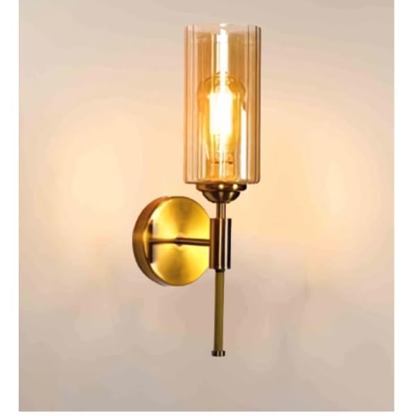 kinis Luster American Style Wall Sconces, Bedside Wall Lamp Wall Mount Light with Bell Head Metal Shade for Living Room Bedside Bedroom Indoor Doorway, Gold (Pack of 1, with Bulb) - Image 5