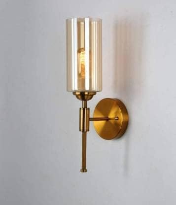 kinis Luster American Style Wall Sconces, Bedside Wall Lamp Wall Mount Light with Bell Head Metal Shade for Living Room Bedside Bedroom Indoor Doorway, Gold (Pack of 1, with Bulb) - Image 4
