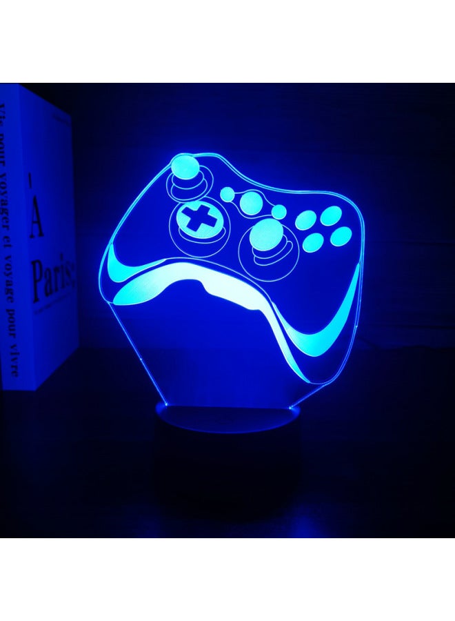 3D Night Light Game Handle Headset Series Creative Atmosphere USB Table Lamp Gift Lamp Gift XBOX-Color:Gamepad -1-Dimensions:Three-color Push Button Switch USB - Image 4