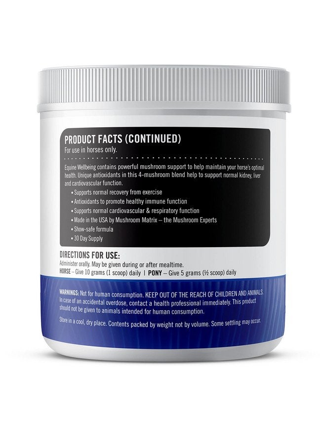 mushroom Matrix Om Mushroom Matrix - Equine | Wellbeing | USA Grown Human-Grade Organic Mushroom Powder Show Safe Horse Supplement | Wellness, Recovery, & Senior Support | 300 Grams, 10.5 oz - Image 4