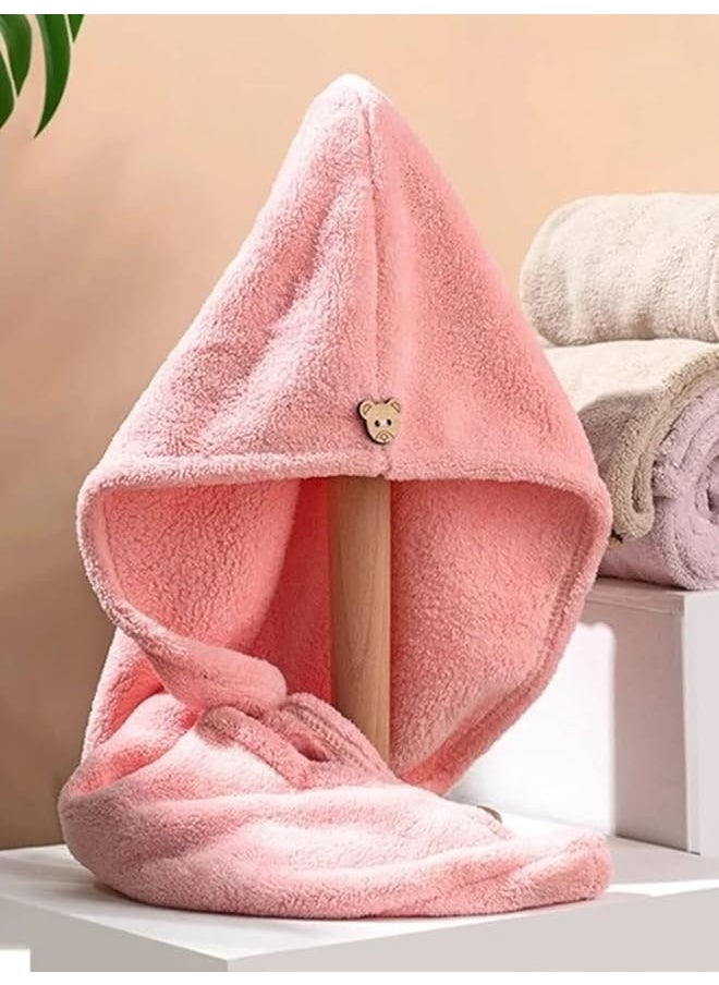 PatPug Patpug Hair Towel Wrap Absorbent Towel HairDrying Bathrobe Magic Hair Wrap Towel Super QuickDrying Microfiber 500 GSM Bath Towel Hair Dry Cap Salon Towel Multicolor  - Image 1