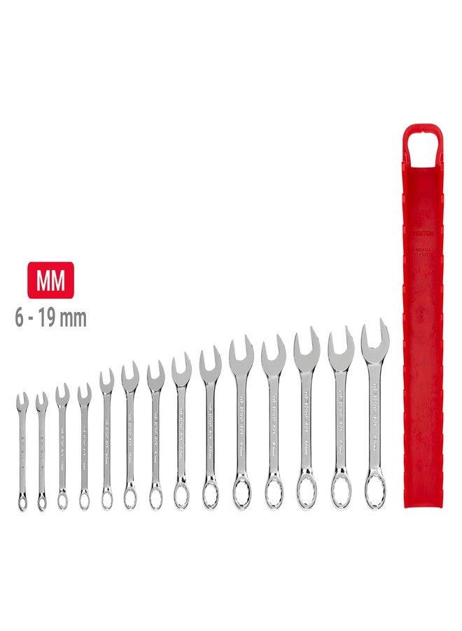 TEKTON Stubby Combination Wrench Set with Holder, 14-Piece (6-19 mm) | WCB92402 - Image 3