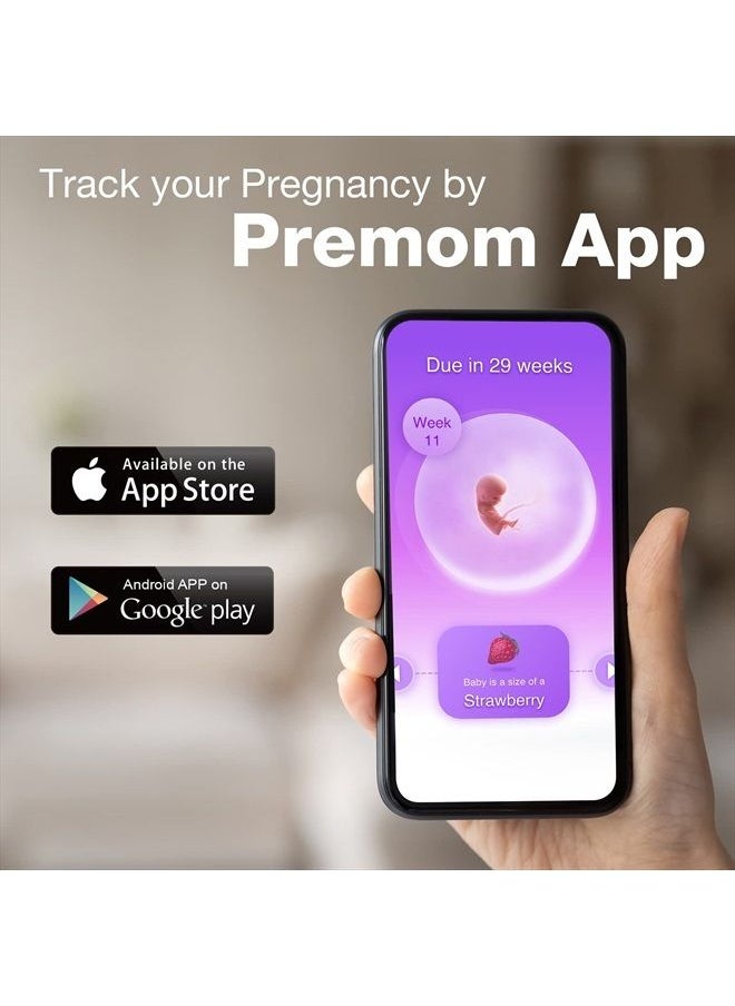 Easy@Home - مجموعة مكونة من 100 شريط اختبار التبويض (LH) و20 شريط اختبار الحمل (HCG)، متوافقة مع FSA، مدعومة بتطبيق Premom Ovulation Predictor على نظامي التشغيل iOS وAndroid، 100 LH + 20 HCG - Image 1