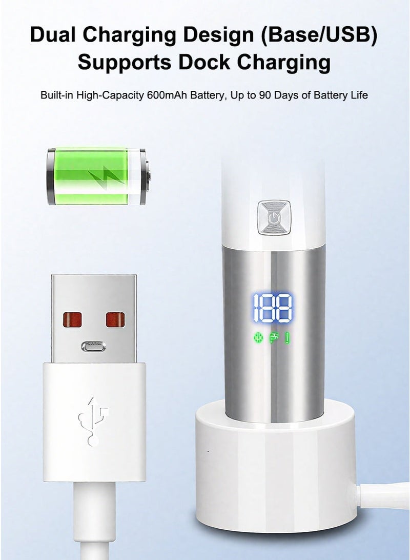 Gmisun Painless Epilator, 6 in 1 Electric Razor for Women Bikini Trimmer, Electric Hair Removal, Women's Shaver Cordless Wet and Dry, Shaver for face, Legs and underarms, Replaceable Trimmer Head, USB Rechargeable - Image 4