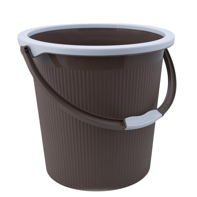 AIR O MATIC AIR O MATIC New Plastic Round Double Moulded Unbreakable Bathroom Bucket 25 LTR Dark Brown 