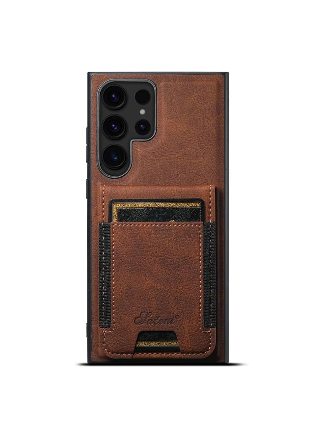 Suteni Case For Samsung Galaxy S24 Ultra 5G H17 Litchi Texture Leather MagSafe Detachable Wallet Phone Case - Image 1