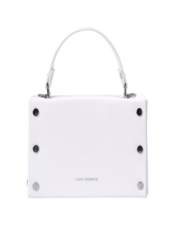 Lino Perros White Satchel Bag - Image 4