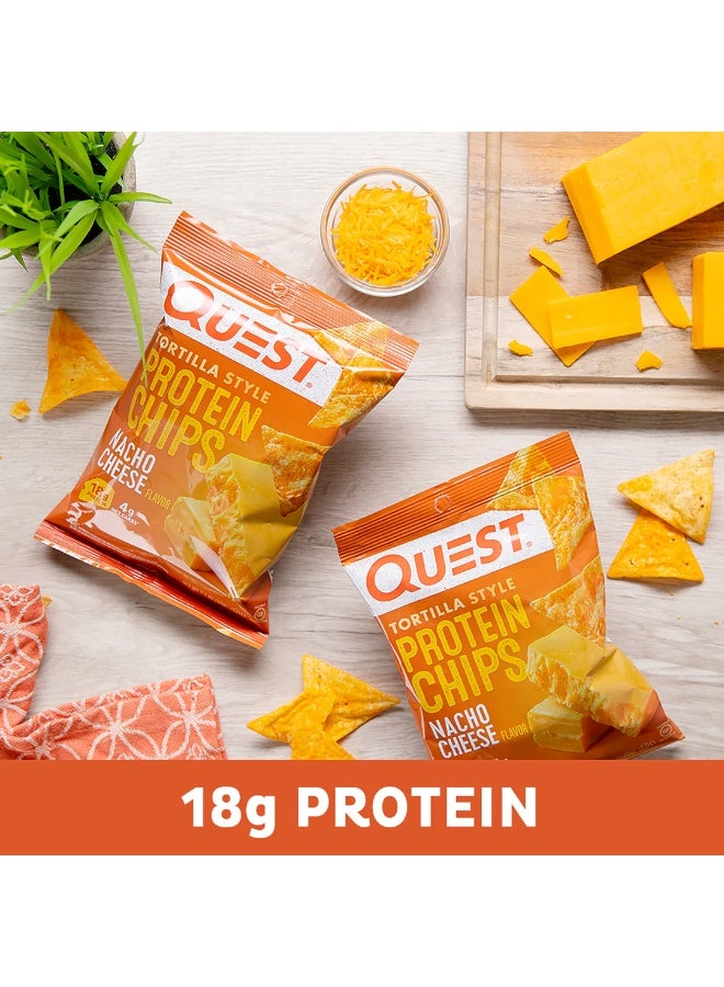 Quest Nutrition Quest Tortilla Style Protein Chips – Nacho Cheese Flavor, High Protein, Gluten-Free, 32g (Box of 8 Bags) - Image 5