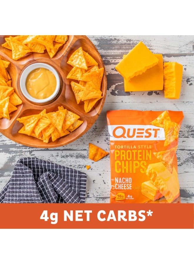 Quest Nutrition Quest Tortilla Style Protein Chips – Nacho Cheese Flavor, High Protein, Gluten-Free, 32g (Box of 8 Bags) - Image 4