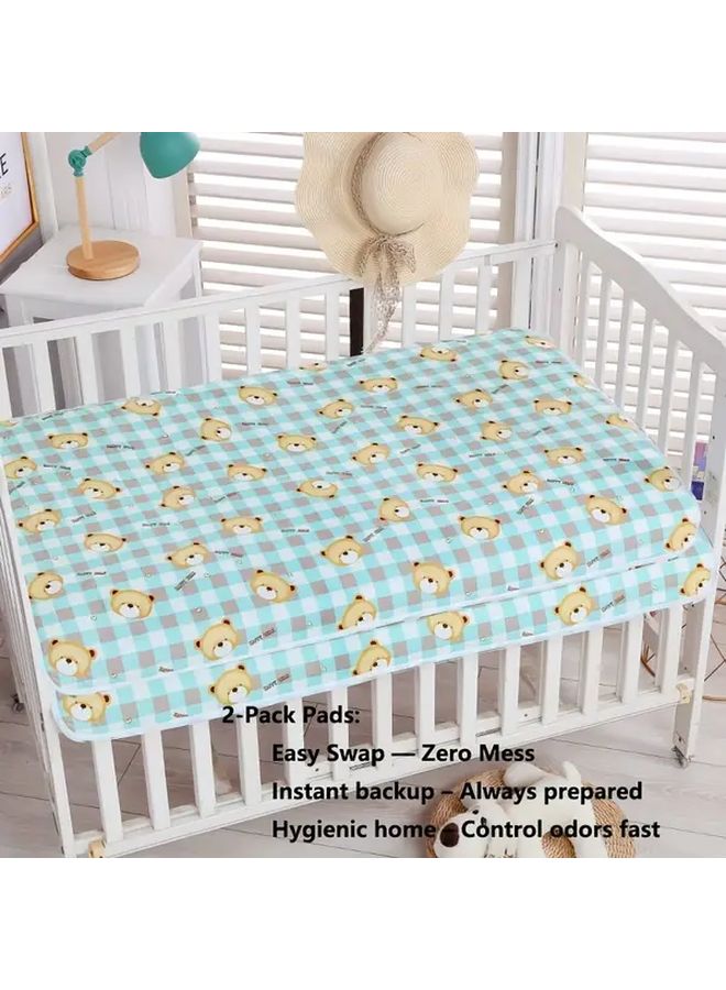 دب وردي قابلة لإعادة الاستخدام فراش حيوان أليف كبير قابل للغسل 47 × 31 بوصة قطعتان - Image 5