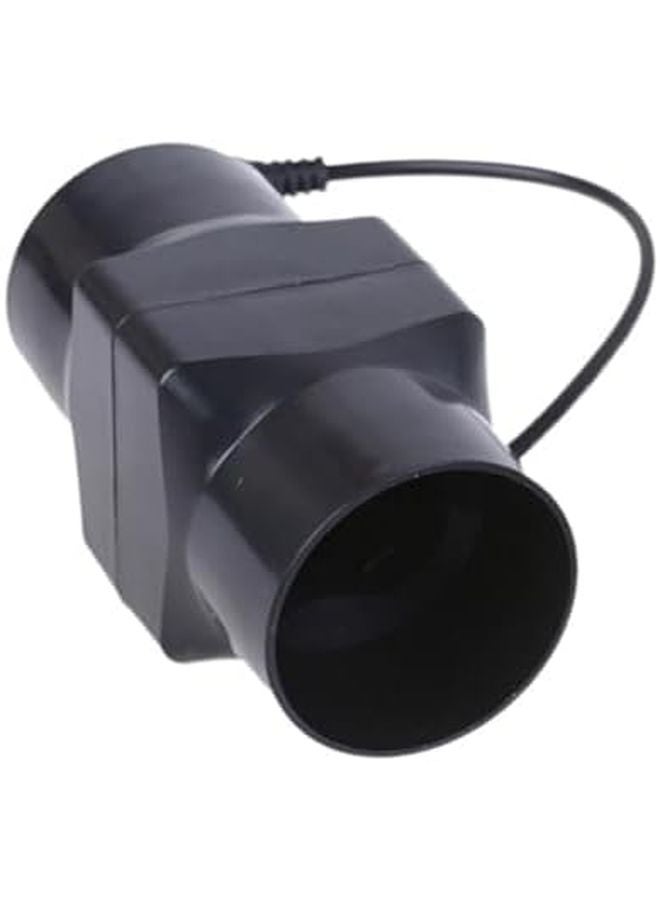 Black Inline Duct Fan 12V 6W Powerful Exhaust Blower 50mm For HVAC Grow Tent Basements - Image 1