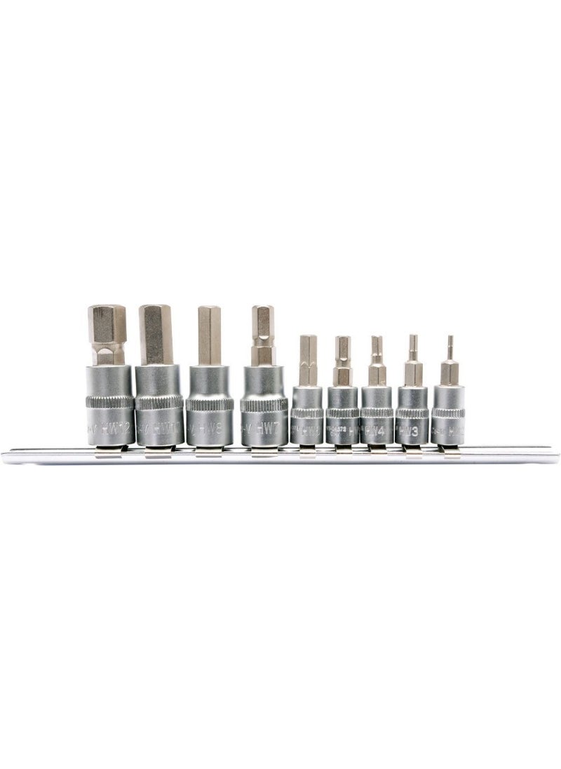 Yato YATO Socket Bit 9pcs/set Hex (2mm-12mm) 1/4" & 3/8" YT-04401 