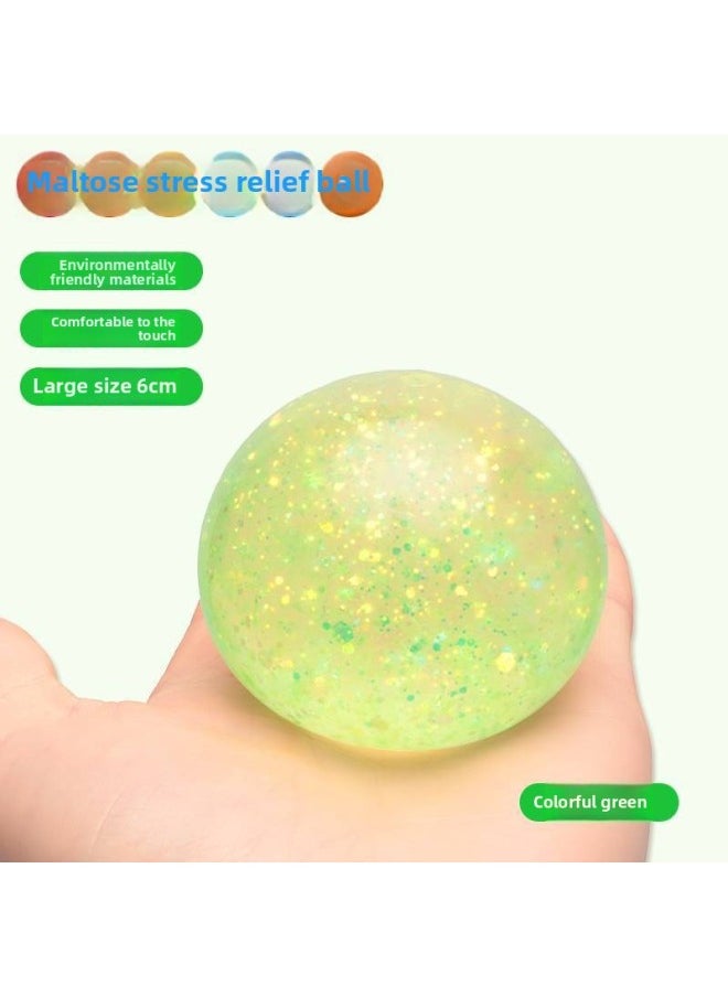 Generic - Children's Decompression Maltose Kneading Music Vent Ball Decompression Ball Green Lift Kneading Ball Toy-Color:[colorful Yellow] 1 Pack❤Maltose Pinch Fun-Specifications:[collect And Purchase] Enjoy Priority Delivery Privileges - Image 1