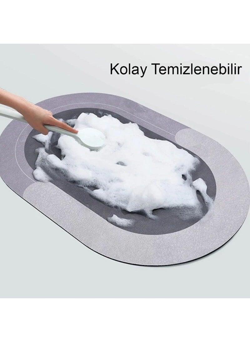 Water Absorbent Mat Stylish Design Ablution Mat Non-Slip Base Diatom 40*60 cm Oval Mat - pzsku/Z6E192EA5BE9775A5D88CZ/45/_/1725790871/5f466281-bd80-43c3-a5f8-b4f59a329e86