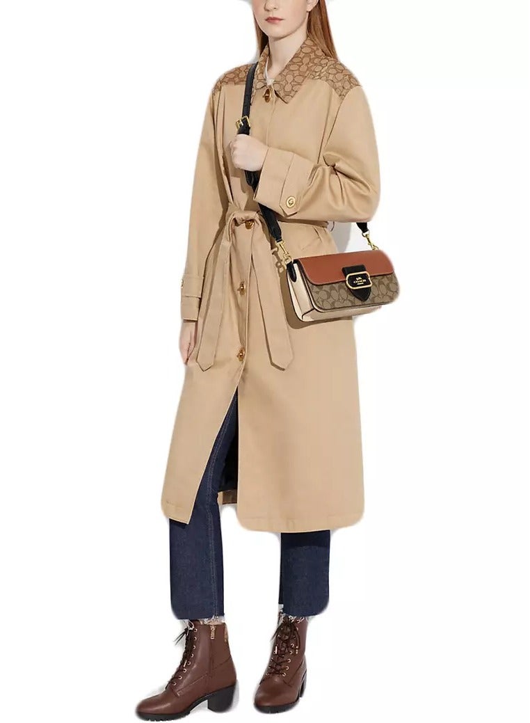 كوتش اوت ليت حقيبة كتف كوتش مورغان من قماش مميز، حقيبة كتف نسائية، حقيبة كروس نسائية، حقيبة سفر نسائية، مقاس 26 سم - Image 5