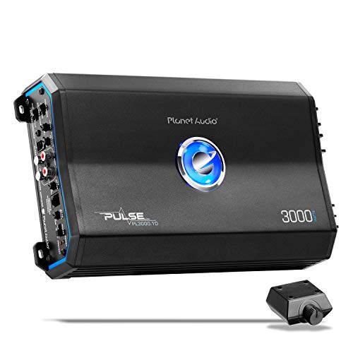 Planet Audio PL3000.1D Pulse Series Car Audio Amplifier – 3000 High Output, Monoblock, Class D, 1 Ohm Stable, Low Level Inputs, Low Pass Crossover, Mosfet Power Supply, Hook Up To Stereo and Subwoofer - Image 1