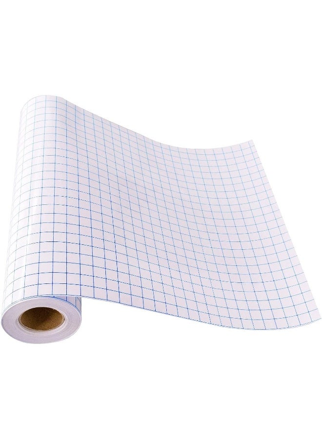 ARS Transfer Tape for Vinyl - 12" x 16 Feet W/Blue Alignment Grid Medium Tack Clear Vinyl Transfer Tape for Cricut Cameo Self Adhesive Vinyl - Image 1