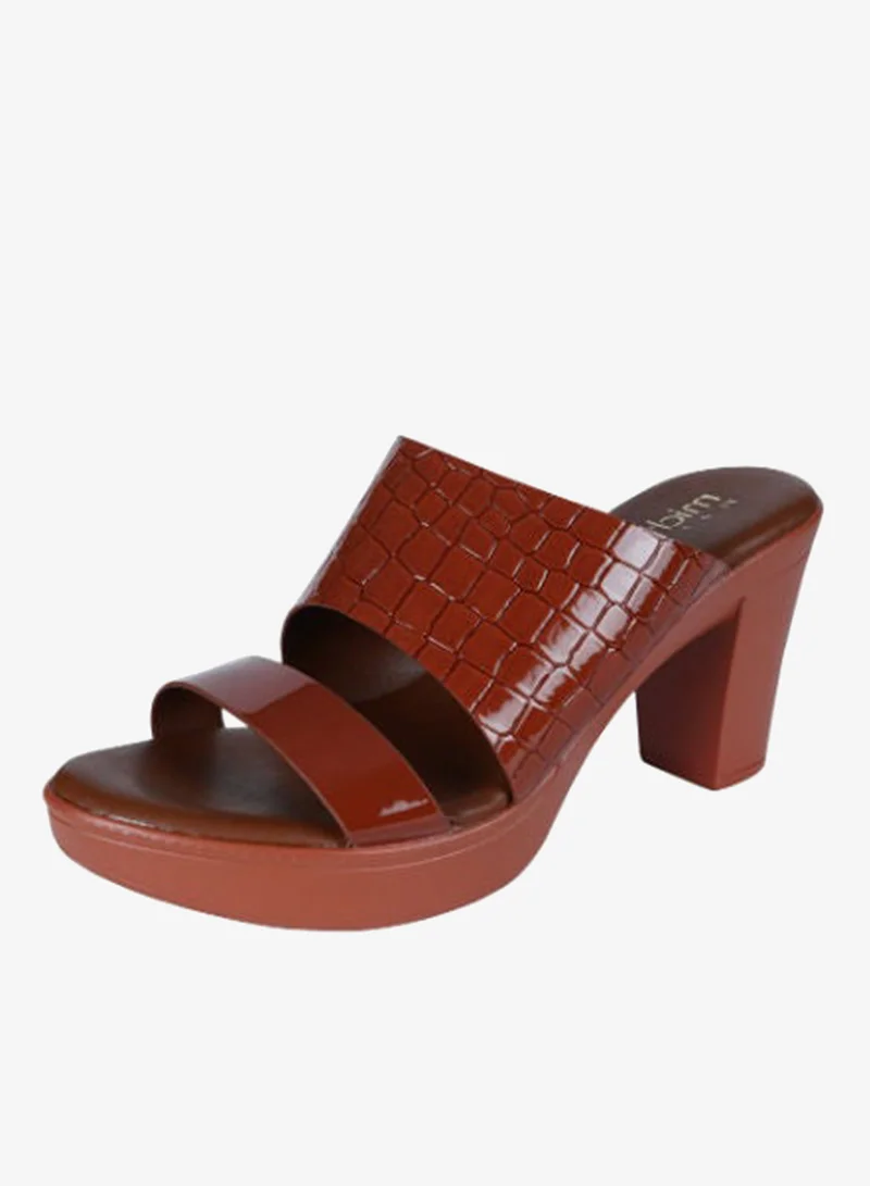 Michelle Morgan Brown Michelle Morgan Ladies Block Heel Sandals 913RJ076 Brown for Women | Best Price UAE