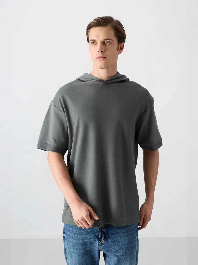 تومي لايف TOMMY Oversized Hooded Short-sleeve T-shirt
