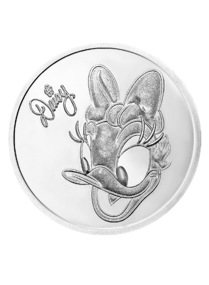 BTC 13g Silver Coin “Daisy Duck” With Frame - Herbarium Emma -Wide Scarf - Image 4