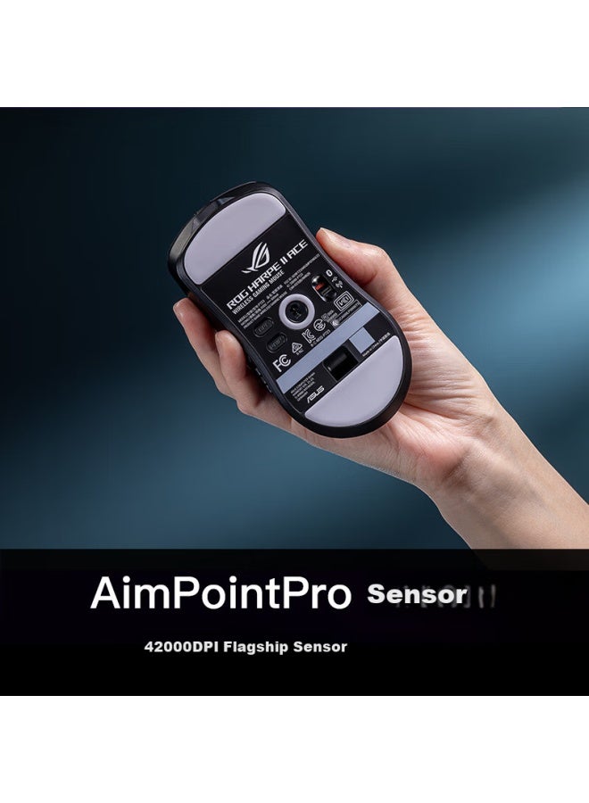 Rog Longshen 2 Ace, Aimpoint Pro42k Sensor, Gaming Mouse, Lightweight 48g, Wireless 8k Polling Rate, Wireless Tri-mode Mouse, Midnight Black - Image 3