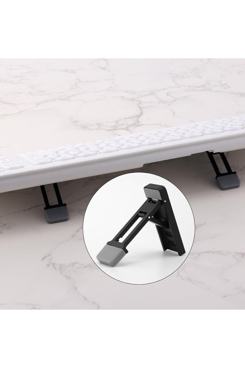 انسجام حامل لوحة مفاتيح قابل للطي من قطعتين للمكتب مع إمكانية الإمالة وقابلية الحمل لأجهزة الكمبيوتر المحمولة الصغيرة، وإكسسوارات مكتبية مريحة لرفع لوحة مفاتيح الكمبيوتر - Image 3