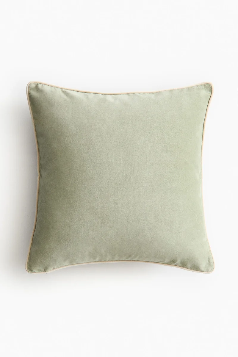H&M Piping-detail velvet cushion cover