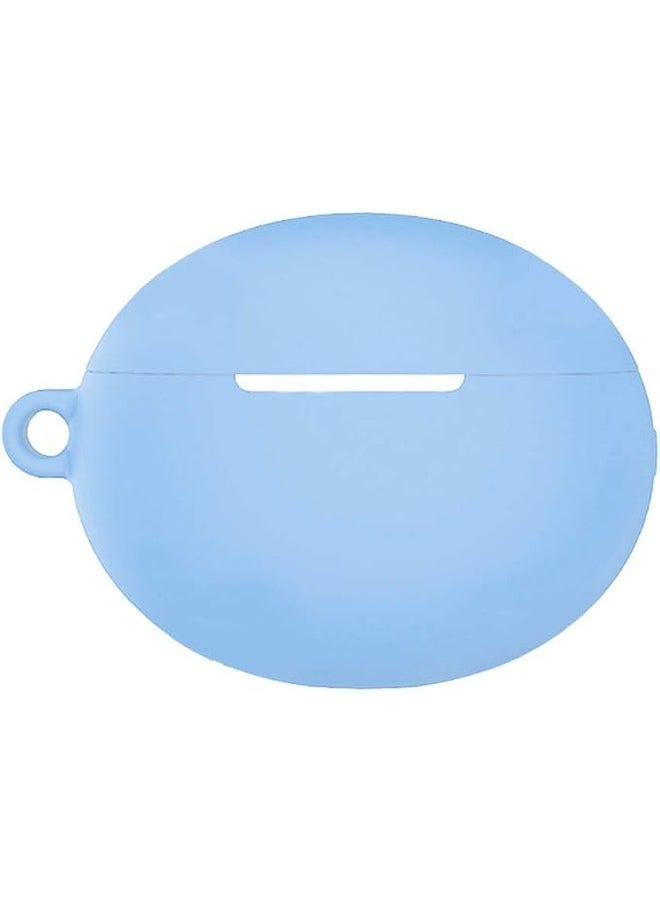 BGM Silicone Case Cover for Huawei FreeBuds 3 - Anti-Shock Full Protection with Carabiner and Charging Port Accessibility - Sky Blue  - Image 3