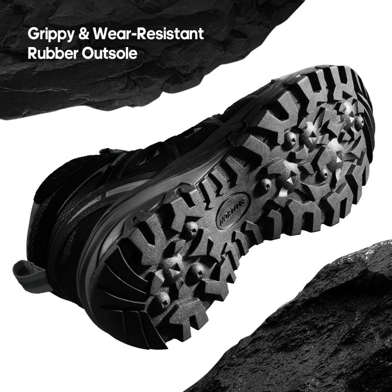NORTIV 8 Women's Waterproof Hiking Boots Outdoor Trekking Camping Trail Hiking Boot Seeker,Size 8.5,Light Grey,Seeker - Image 4