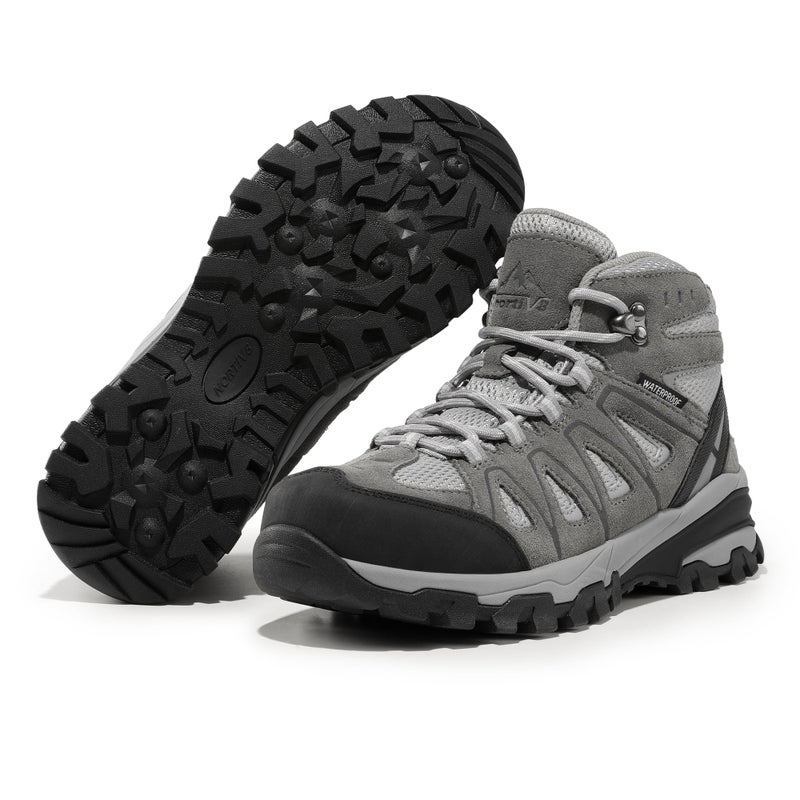 NORTIV 8 Women's Waterproof Hiking Boots Outdoor Trekking Camping Trail Hiking Boot Seeker,Size 8.5,Light Grey,Seeker - Image 5