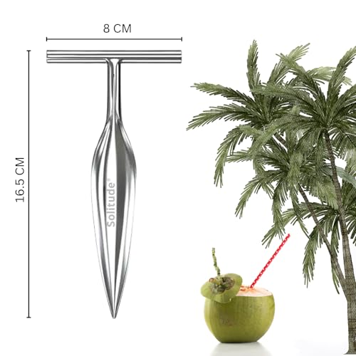 Solitude Stainless Steel Tender Coconut Opener Machine, Coconut Driller | Coconut Husk Remover, Water Extractor Smart Kitchen Tool - Image 2