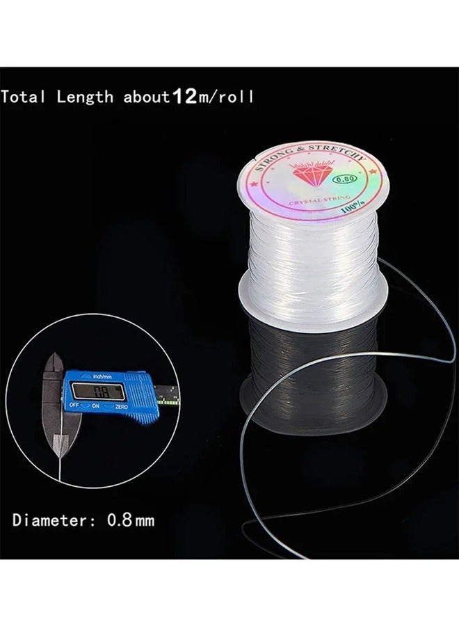 Taimi 10-Pieces Jewelry Cord Elastic Bracelet Rope Crystal Beading Cord 5 x 5 x 4cm - Image 3