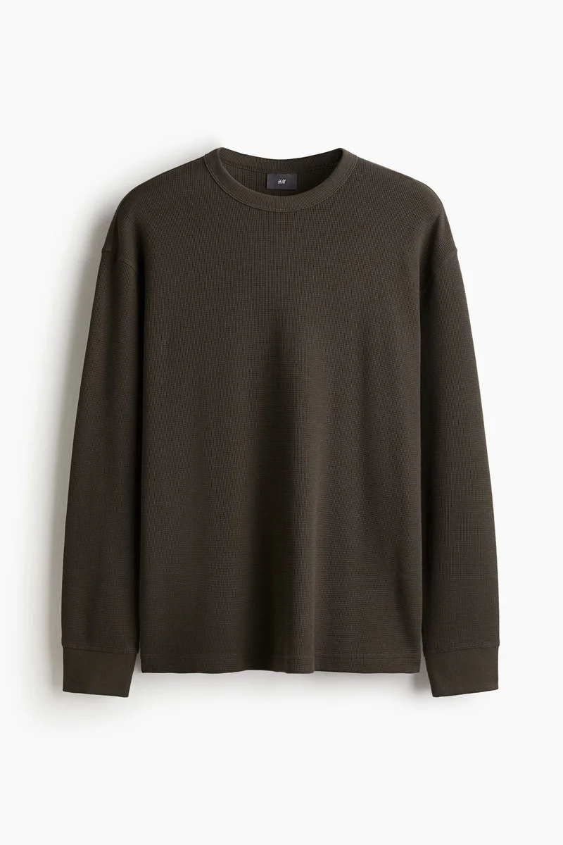 H&M Waffled cotton pyjama top and bottoms