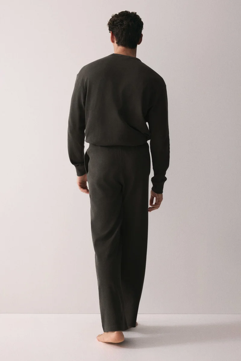 H&M Waffled cotton pyjama top and bottoms