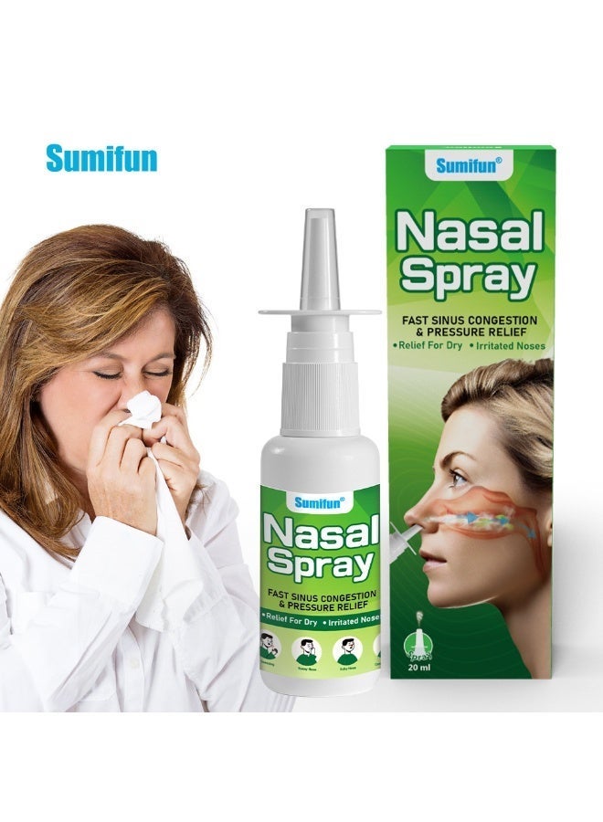 سوميفون رذاذ الأنف تخفيف الاحتقان تخفيف التهاب الأنف التحسسي تهدئة الجفاف تركيبة طبيعية تخفيف سريع لاحتقان وضغط الجيوب الأنفية وتهدئة الأنف المتهيج العناية اليومية بالأنف 20 مل - Image 1