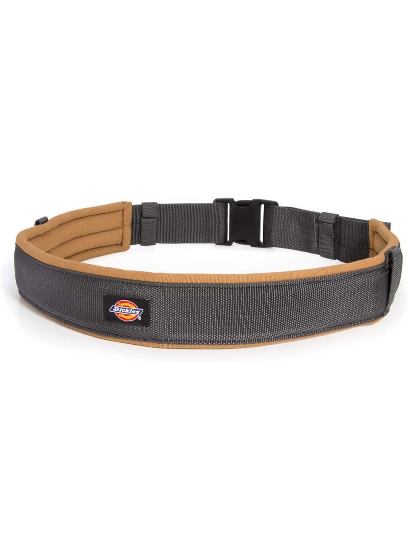 Dickies Dickies HeavyDuty Padded Work Belt for Contractors QuickRelease Buckle Adjustable 3Inch Width Holds Most Tool Belt Pouches GreyTan  - Image 1