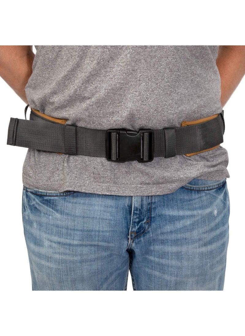 Dickies Dickies HeavyDuty Padded Work Belt for Contractors QuickRelease Buckle Adjustable 3Inch Width Holds Most Tool Belt Pouches GreyTan  - Image 3