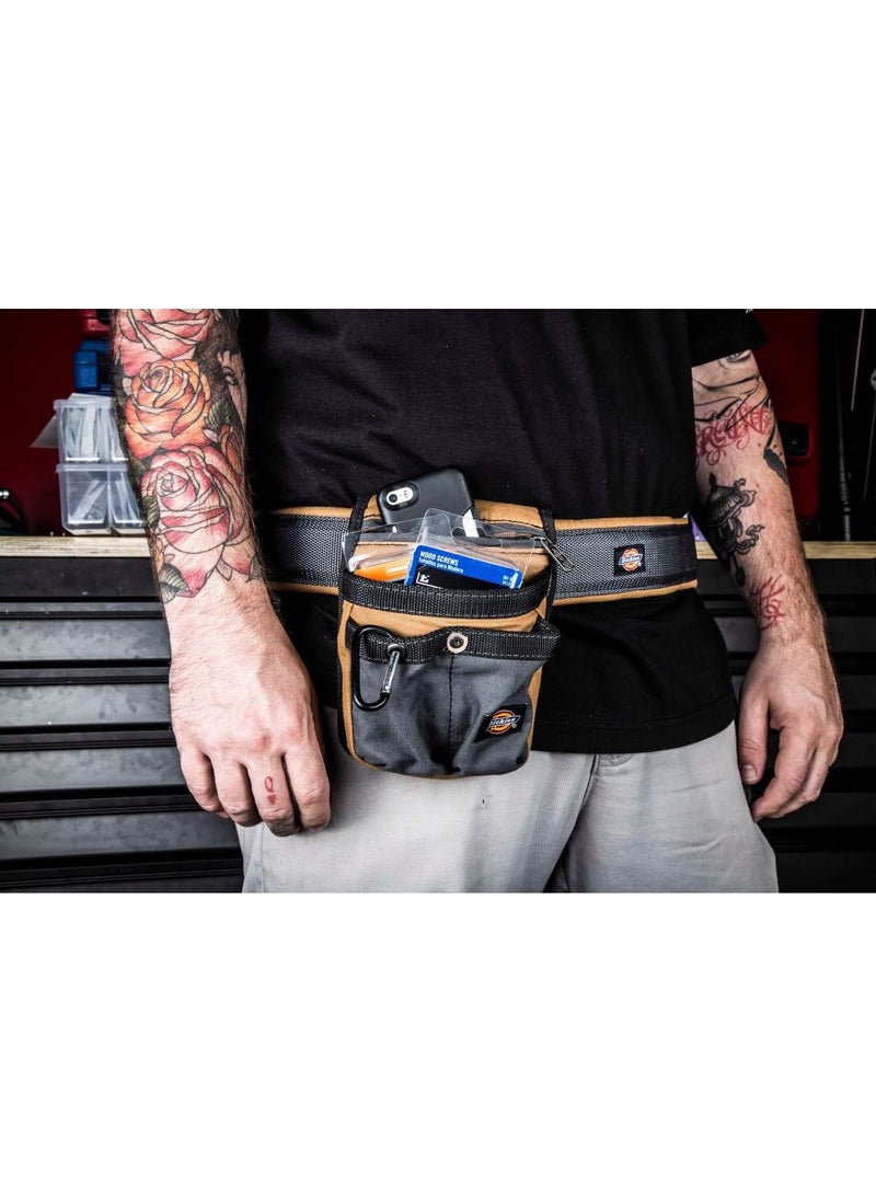 Dickies Dickies HeavyDuty Padded Work Belt for Contractors QuickRelease Buckle Adjustable 3Inch Width Holds Most Tool Belt Pouches GreyTan  - Image 4