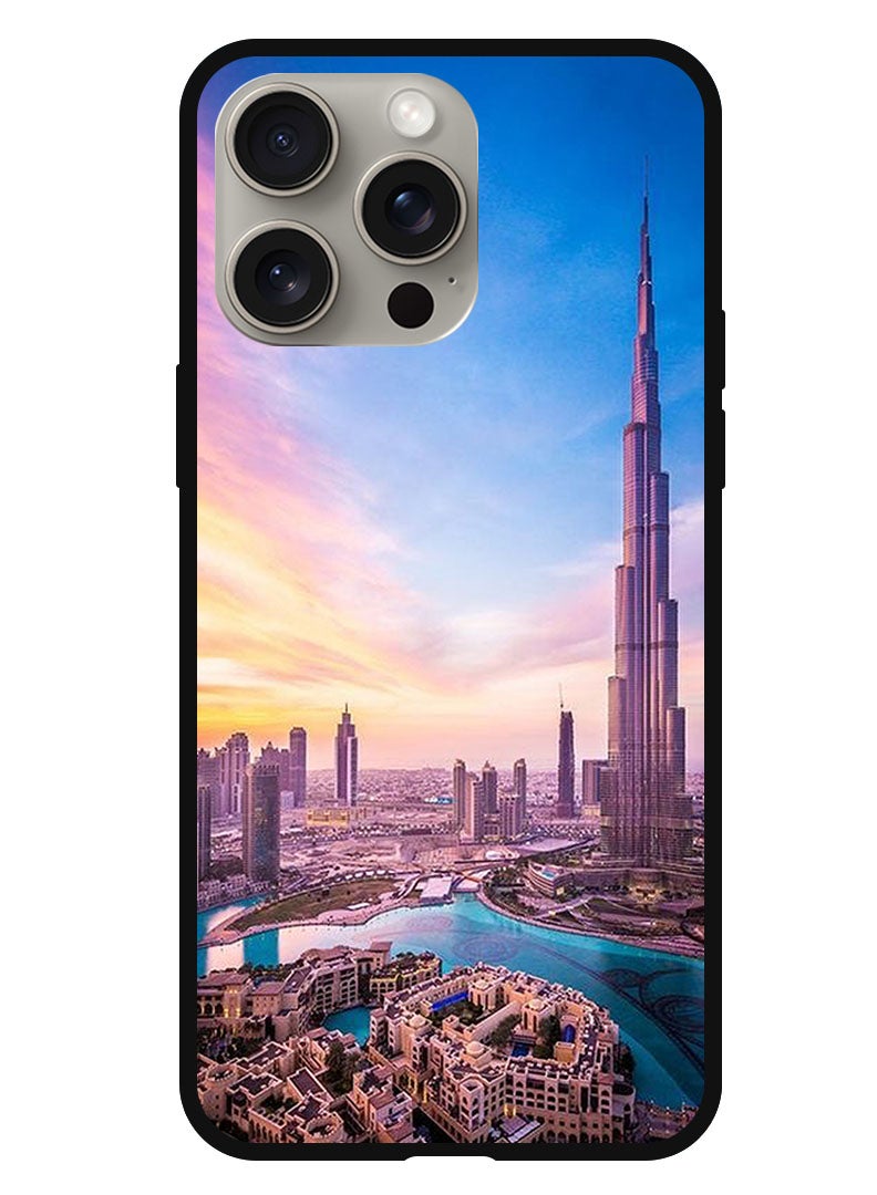 Theodor Protective Case Anti Scratch Shock Proof Bumper Cover For iPhone 15 Pro Max Burj Khalifa - Image 1