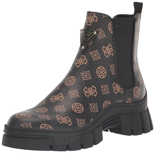 GUESS Women's Hestia Boot, Brown/Black 210, 7.5 - Image 1