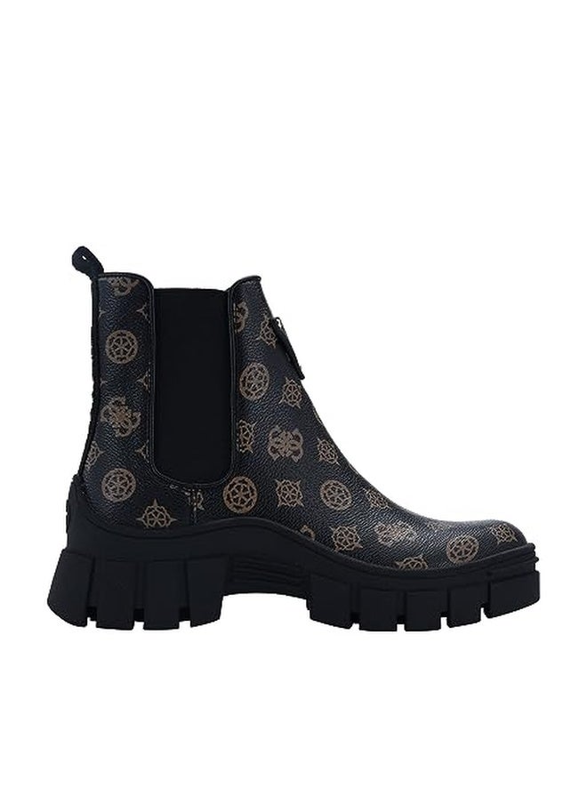 GUESS Women's Hestia Boot, Brown/Black 210, 7.5 - Image 1