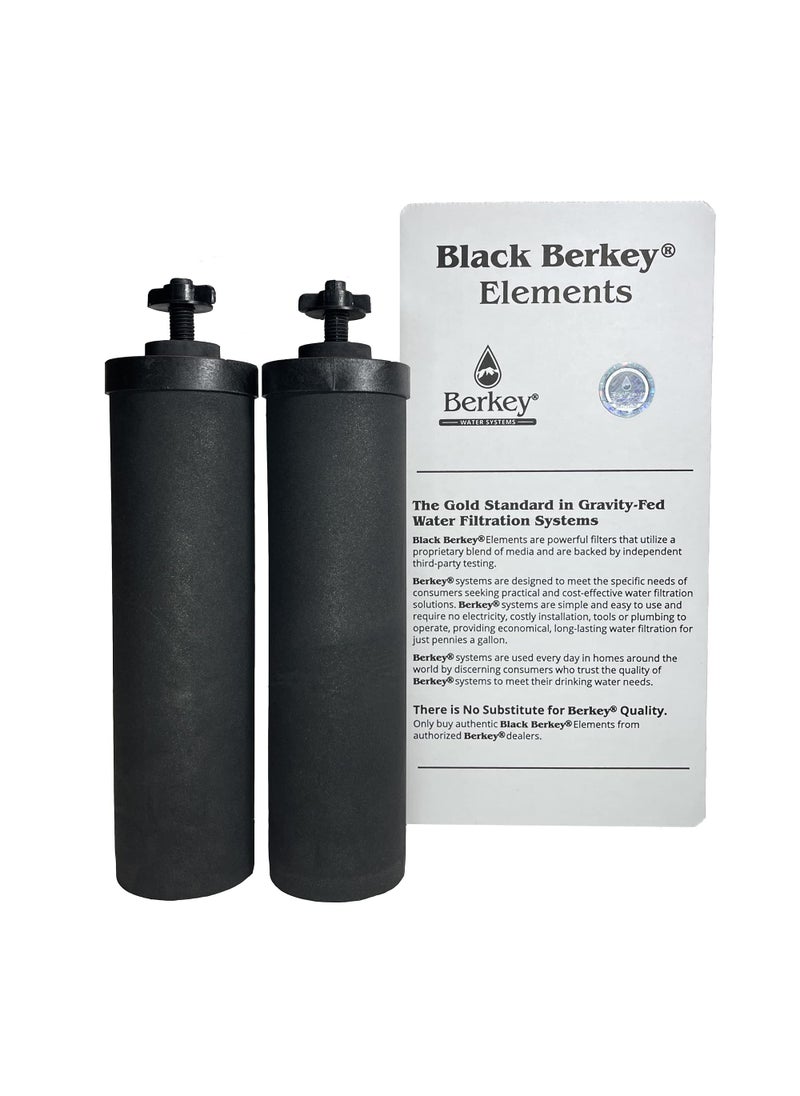Berkey Authentic Black Berkey Elements BB9-2 Filters for Berkey Water Systems (Set of 2)