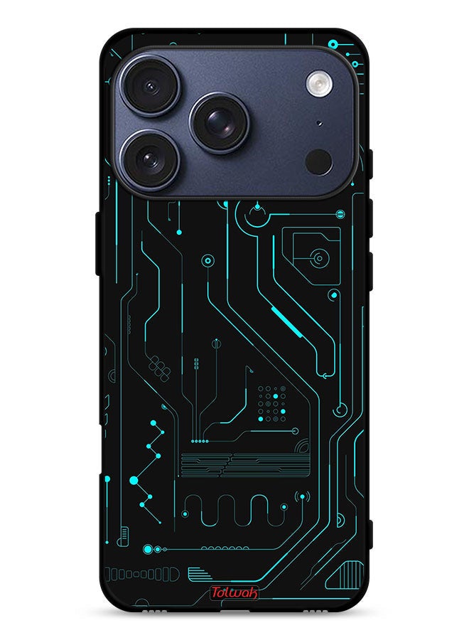 Tolwak Apple iPhone 17 Pro Protective Case Cover Digital Art Circuits Minimalism Multiple Display - Image 1