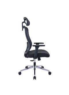 Micasa High Back Ergonomic Mesh Office Chair with Wheels Black and Silver 72 x 32 x 65 cm MC-1169E  - Image 3