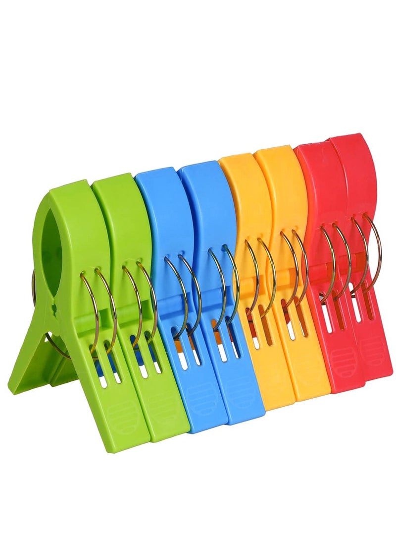 Beach Towel Clips, Towel Clips for Chairs on Cruise, 8 Pack Large Clips Clamps,Clothes Pegs,Beach Towel Holder  - Image 1