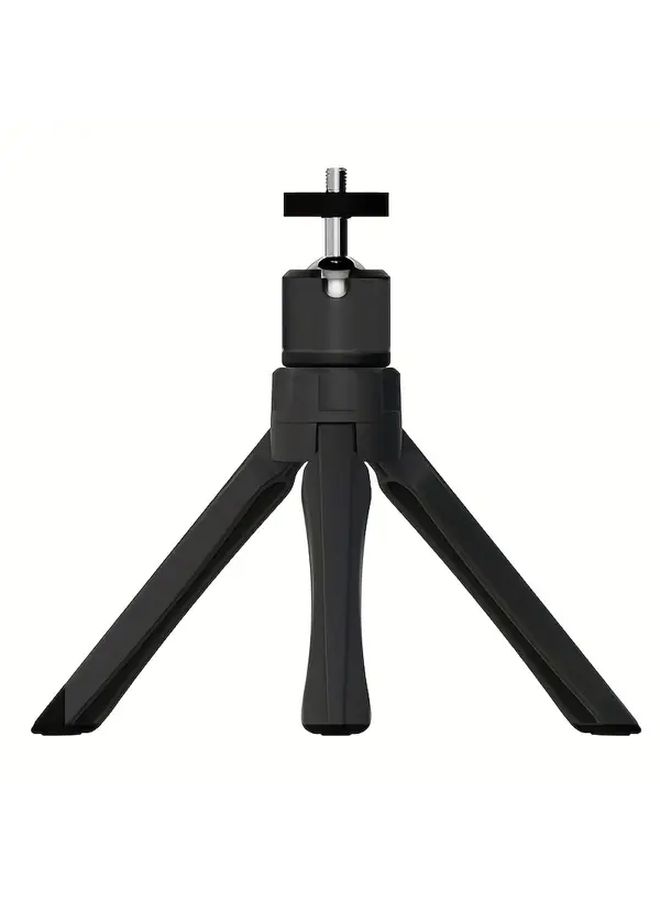Black 360 Rotating Mini Tripod Head Stand for Projector Camera DSLR - Image 2