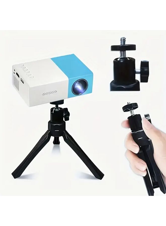 Black 360 Rotating Mini Tripod Head Stand for Projector Camera DSLR - Image 1